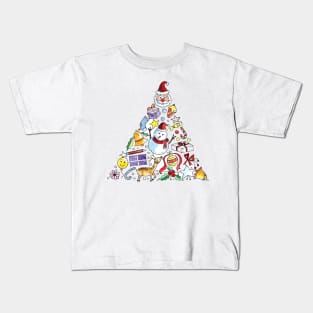 Christmas Decorative Tree Shaped Theme Kids T-Shirt